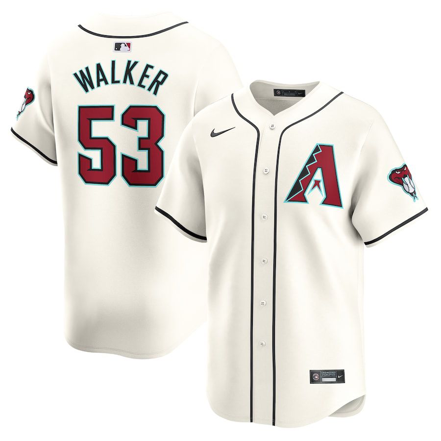 Men Arizona Diamondback #53 Christian Walker Nike White Home Limited Player MLB Jersey